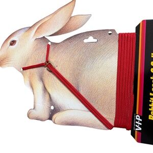 Rabbit Sm Animal Nylon Lead With Harness 3/24"X6 feet Japanese Made Washable Red